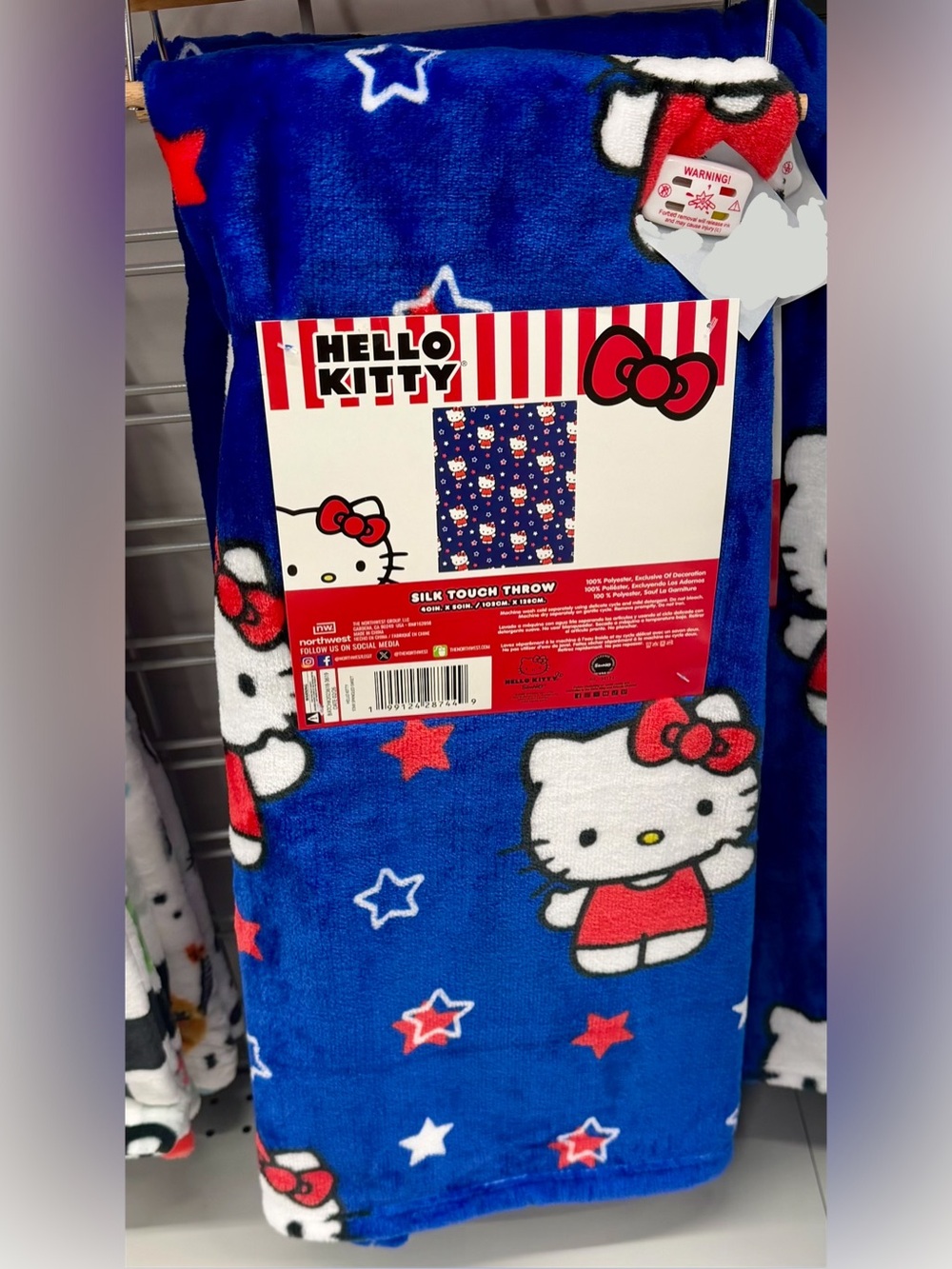hello kitty 4th of july blanket throw